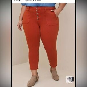 NWT Torrid Mom Straight Vintage Stretch
High Rise jeans Cinnamon Stick Size 30S